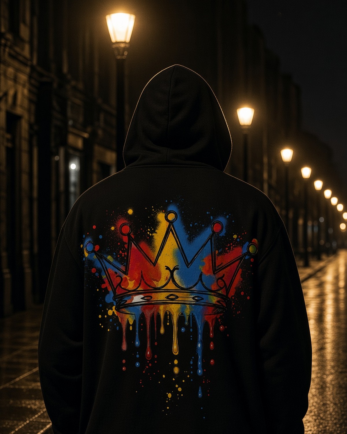 Crown on the hoodie back