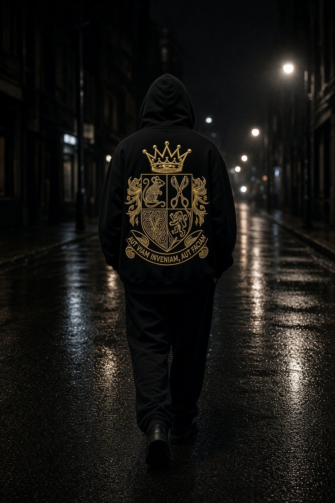 Worn from behind