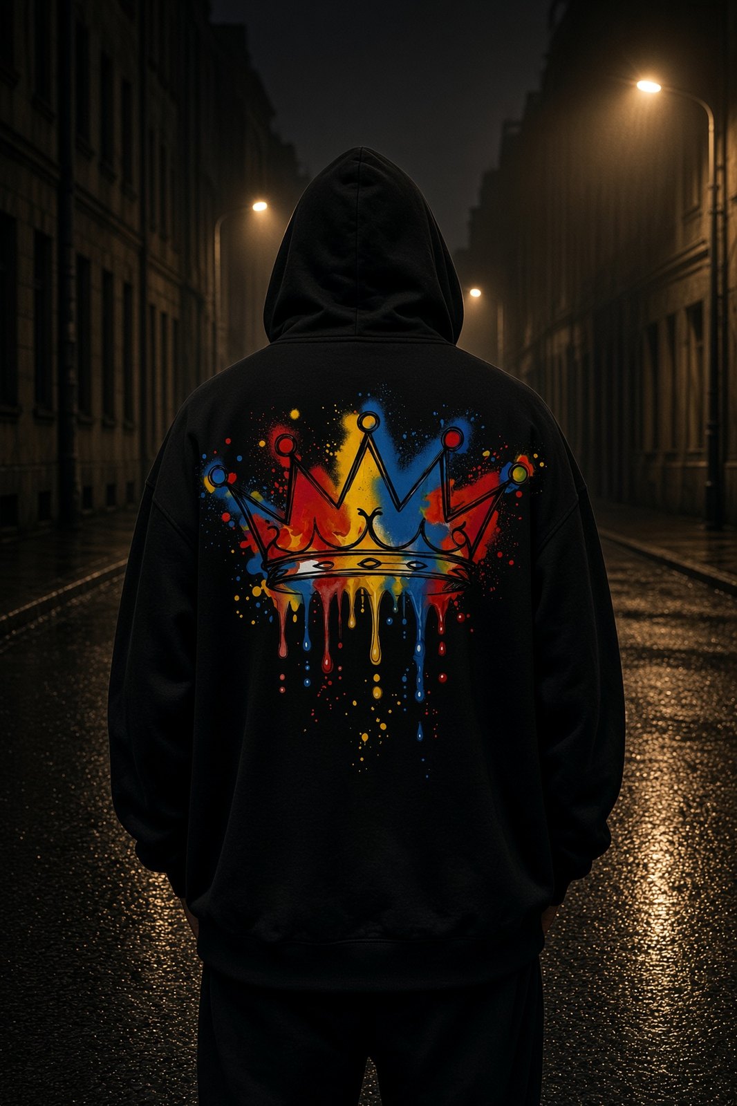 Worn from behind